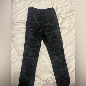 black and grey camo leggings.